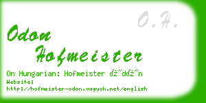 odon hofmeister business card